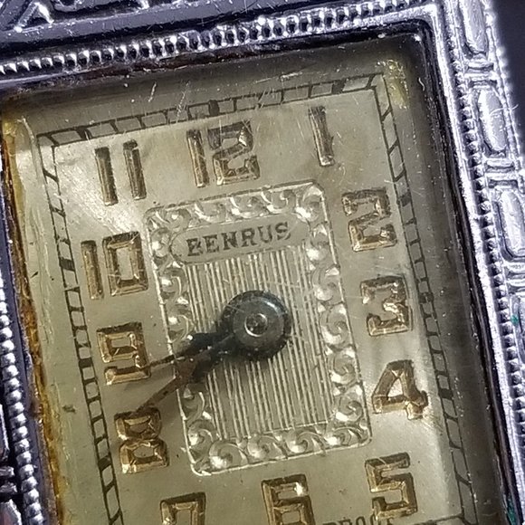 Antique Benrus 6 Jewels Lady's Watch Mechanical Art Deco WORKING ART DECO DESIGN - Picture 5 of 8